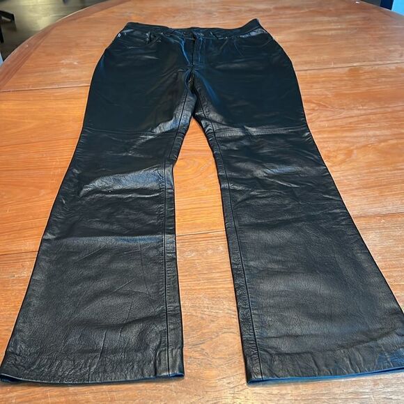 Lauren Jeans Company Leather Jeans 8 - Picture 1 of 12